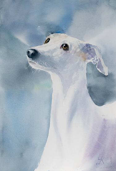 Original Portraiture Dogs Paintings by Yuriy Kraft