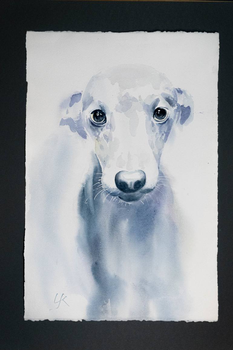 Original Realism Dogs Painting by Yuriy Kraft