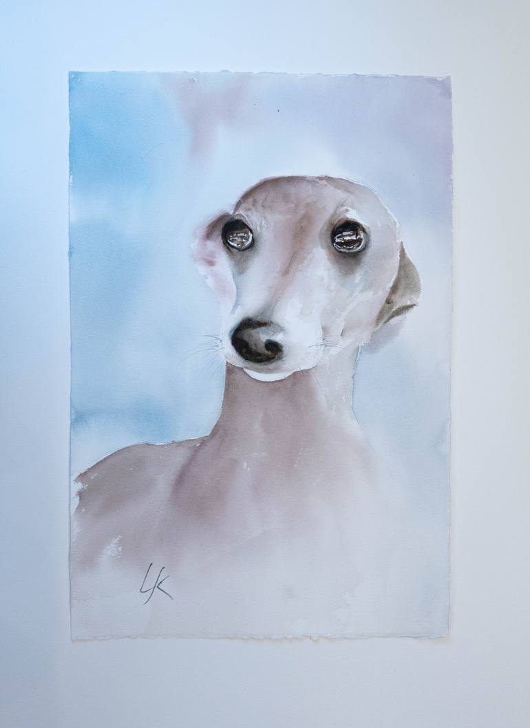 Original Impressionism Dogs Painting by Yuriy Kraft