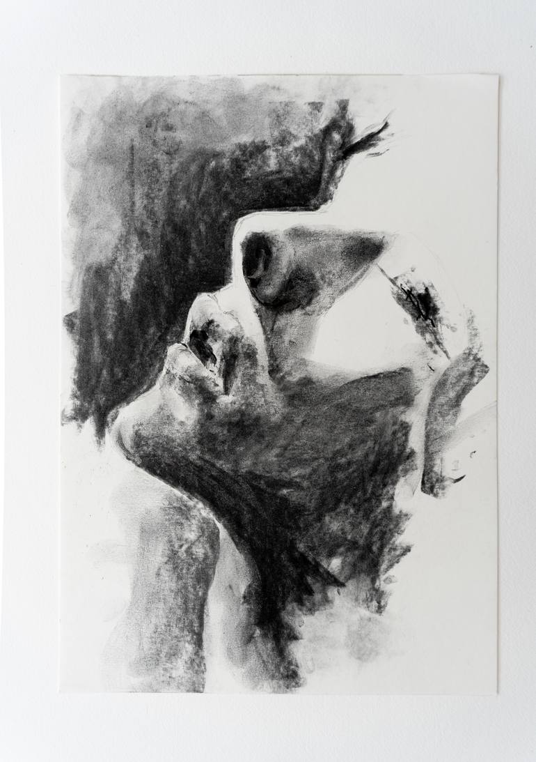 Original Expressionism Women Drawing by Yuriy Kraft