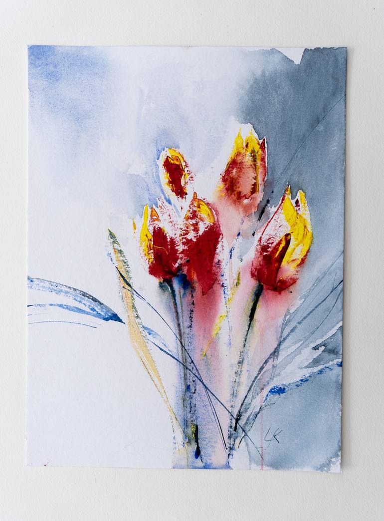 Original Floral Painting by Yuriy Kraft