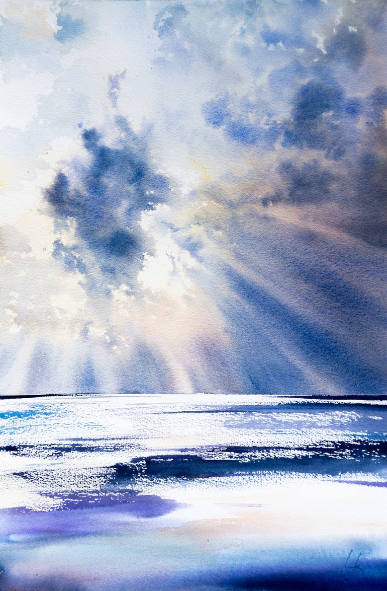 Original Impressionism Seascape Painting by Yuriy Kraft