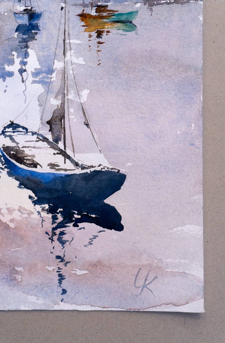 Original Impressionism Seascape Painting by Yuriy Kraft