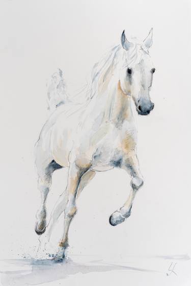 Print of Impressionism Horse Paintings by Yuriy Kraft