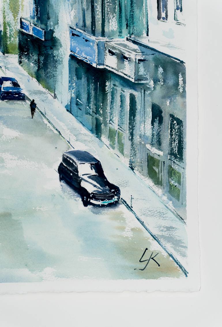 Original Impressionism Cities Painting by Yuriy Kraft