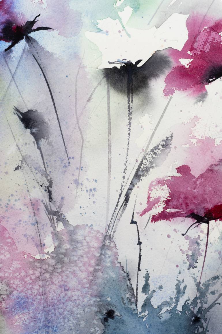 Original Impressionism Floral Painting by Yuriy Kraft