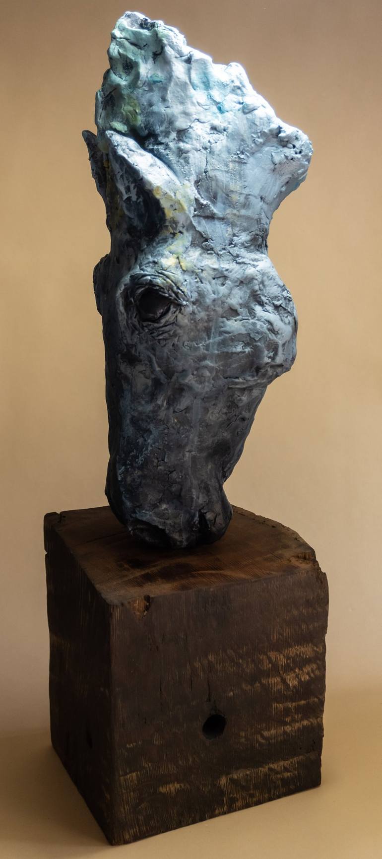 Original Figurative Horse Sculpture by Yuriy Kraft