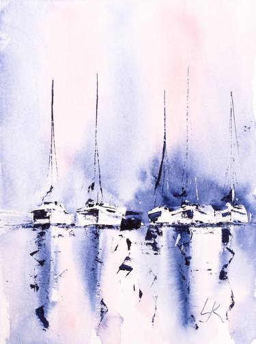 Original Sailboat Paintings by Yuriy Kraft
