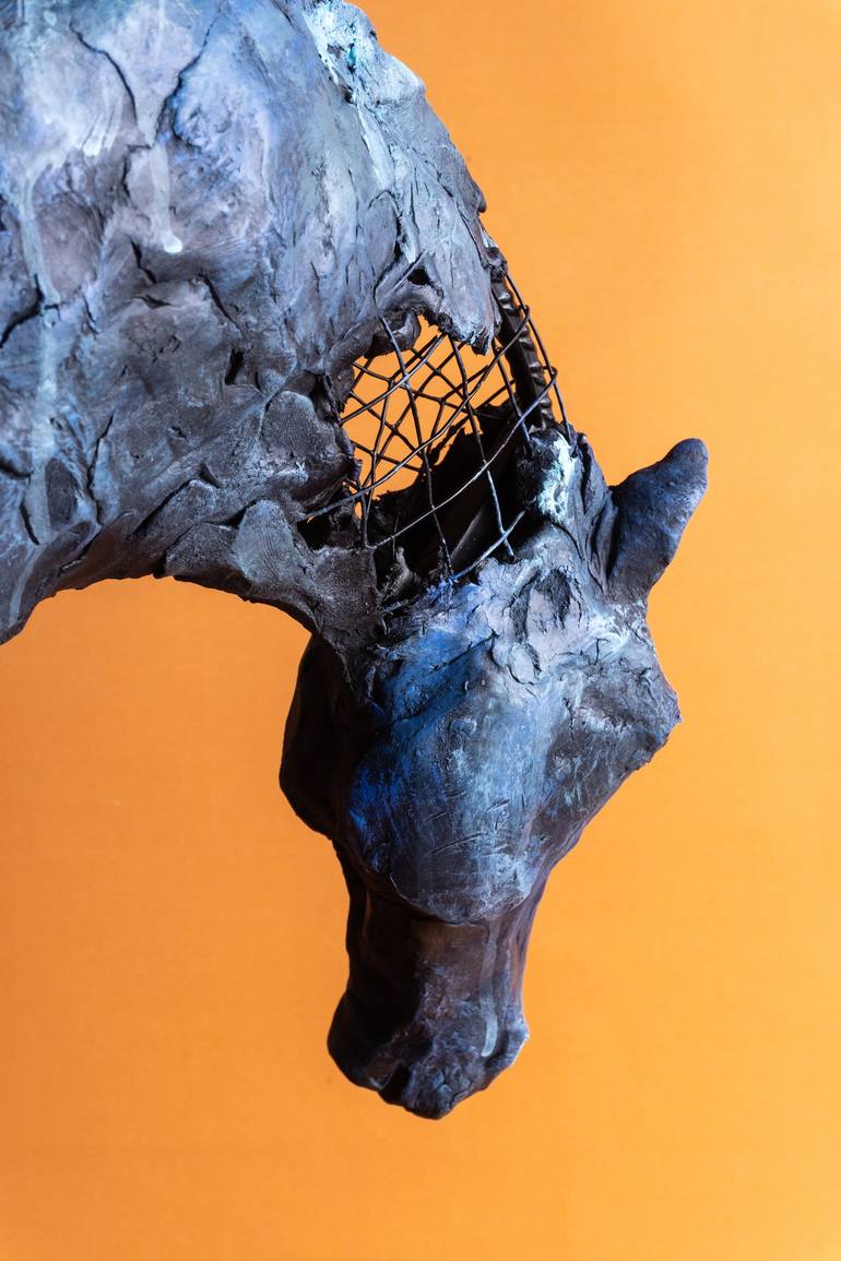 Original Expressionism Horse Sculpture by Yuriy Kraft