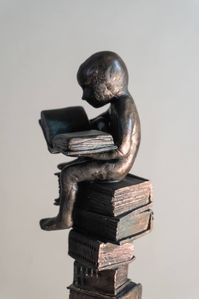 Original Figurative Children Sculpture by Yuriy Kraft