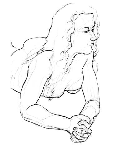 Original Figurative Nude Drawings by Anita Salemink