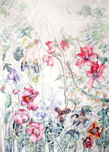 Original Fine Art Floral Paintings by Anita Salemink