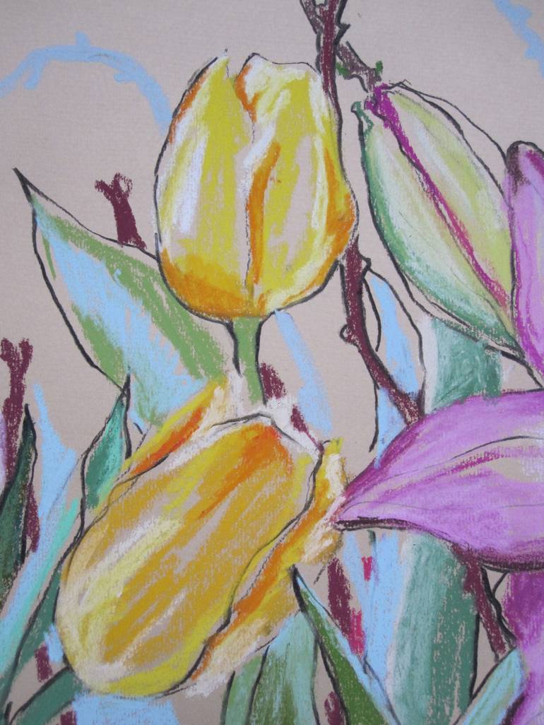 Original Floral Drawing by Anita Salemink
