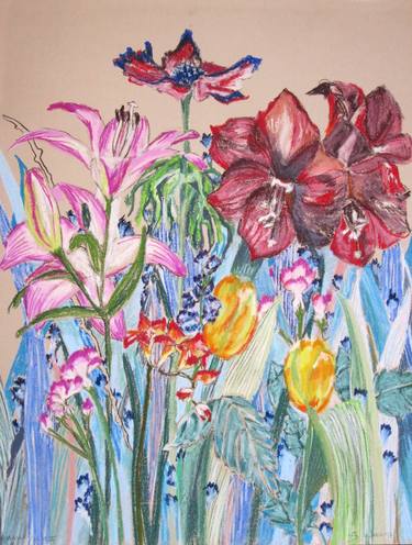 Print of Figurative Floral Drawings by Anita Salemink