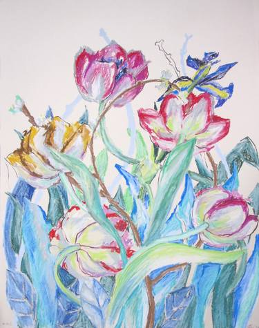 Print of Figurative Floral Drawings by Anita Salemink