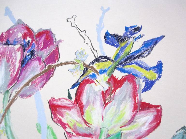 Original Figurative Floral Drawing by Anita Salemink