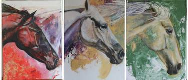 Original Figurative Horse Paintings by Connie Müller