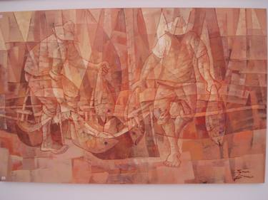 Print of Cubism Beach Paintings by Celso De Arruda Castro