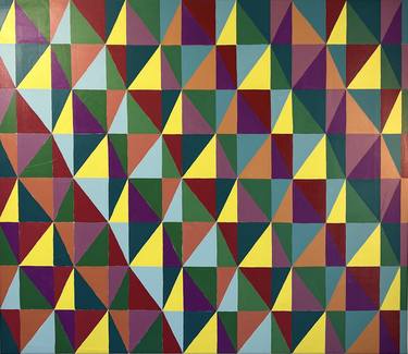 Original Abstract Geometric Painting by Nelson Babilonia