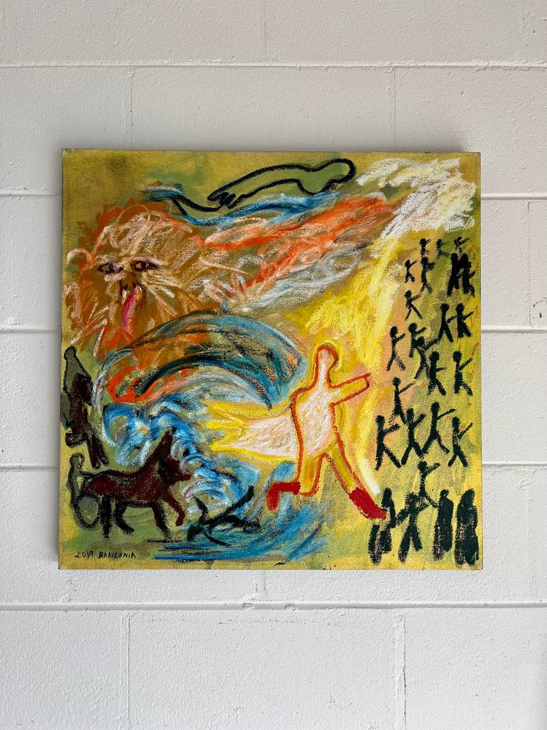 Original Abstract Religion Painting by Nelson Babilonia