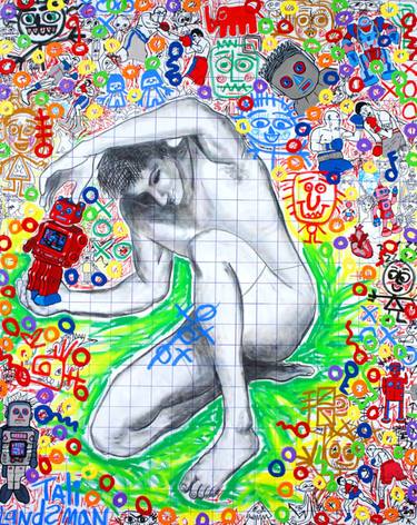 Original Conceptual Men Paintings by Tali Landsman