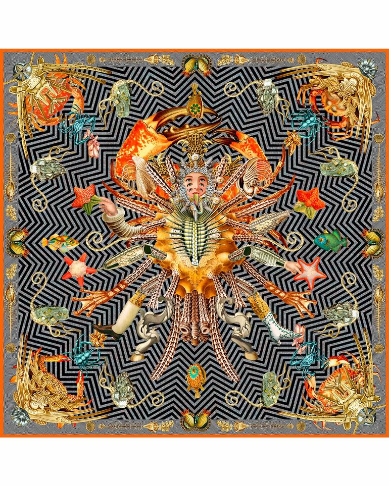 Frekatess dance - Print on silk - Limited Edition of 50 Mixed