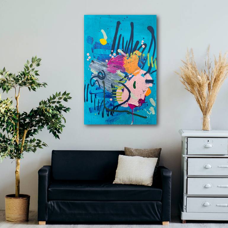 Original Street Art Abstract Painting by Laura Schuler