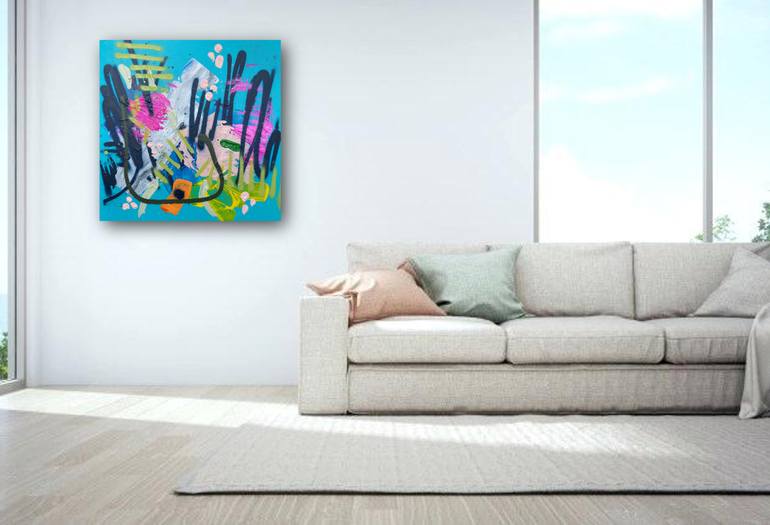 The Last Turquoise Empath Painting by Laura Schuler | Saatchi Art