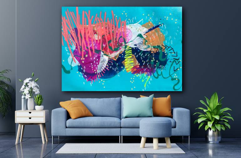 Original Street Art Abstract Painting by Laura Schuler