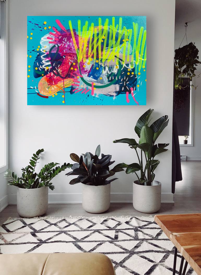 Original Street Art Abstract Painting by Laura Schuler
