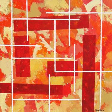 Original Abstract Geometric Paintings by Megha Hendrick