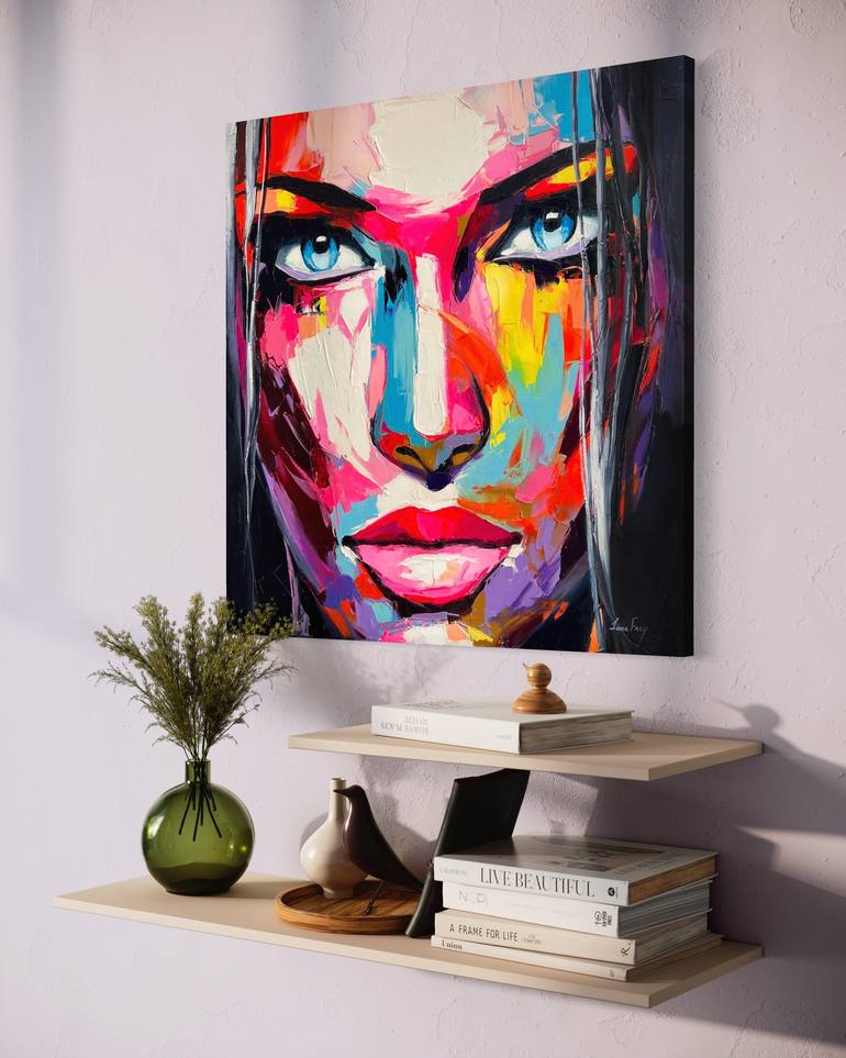 Original Pop Art Portrait Painting by Lana Frey