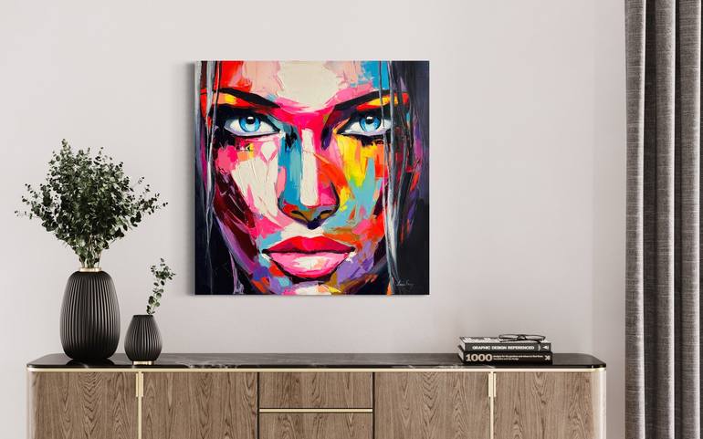 Original Pop Art Portrait Painting by Lana Frey