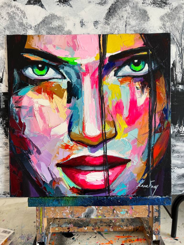 Original Pop Art Portrait Painting by Lana Frey