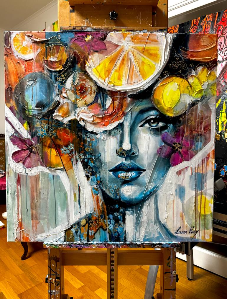 Original Expressionism Women Painting by Lana Frey