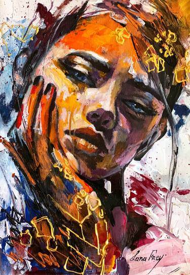 Original Fauvism Women Painting by Lana Frey