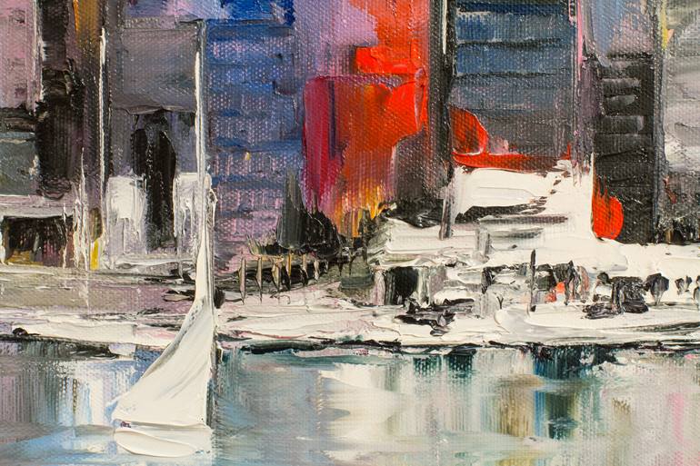 Original Fine Art Cities Painting by Lana Frey