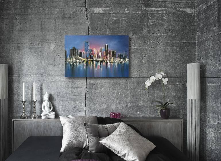 Original Fine Art Cities Painting by Lana Frey