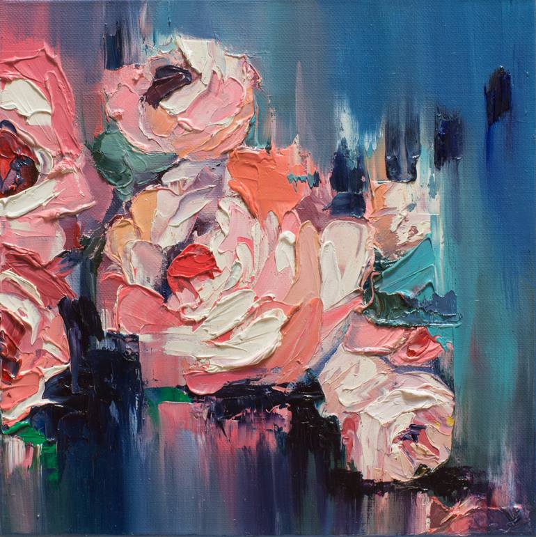 Original Fine Art Floral Painting by Lana Frey