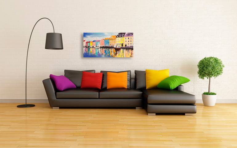 Original Fine Art Cities Painting by Lana Frey