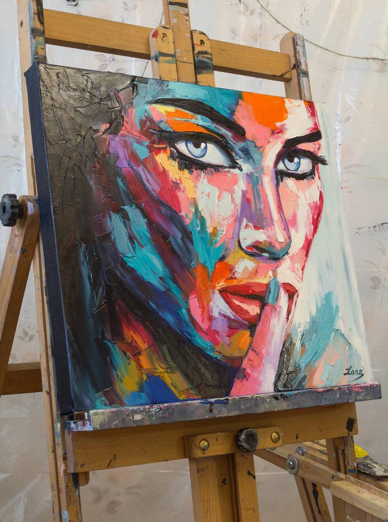 Original Portraiture Portrait Painting by Lana Frey