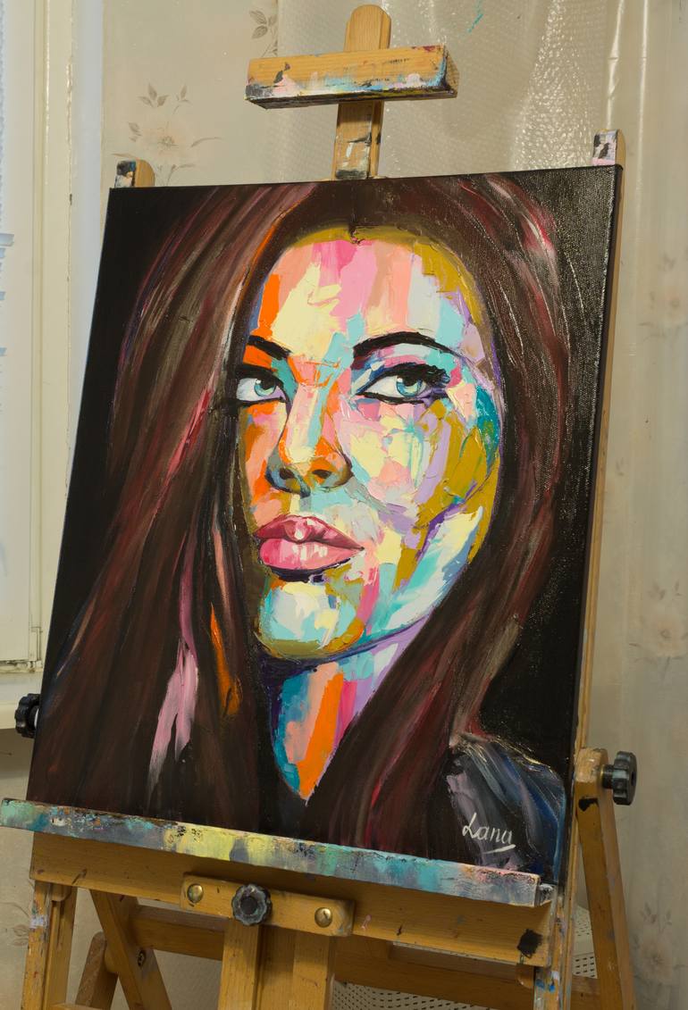 Original Portraiture Portrait Painting by Lana Frey