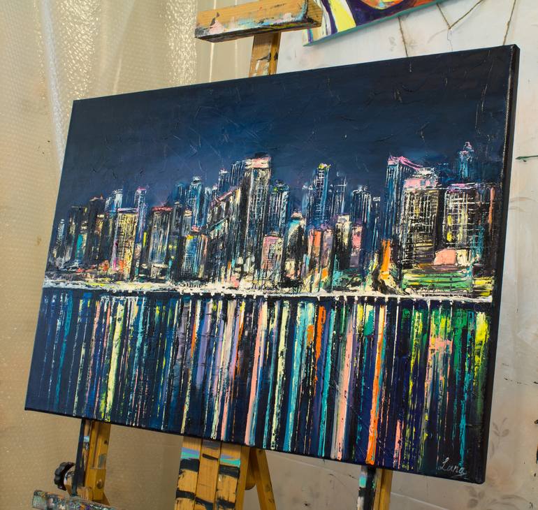 Original Fine Art Cities Painting by Lana Frey