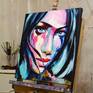 On easel