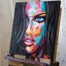 On easel