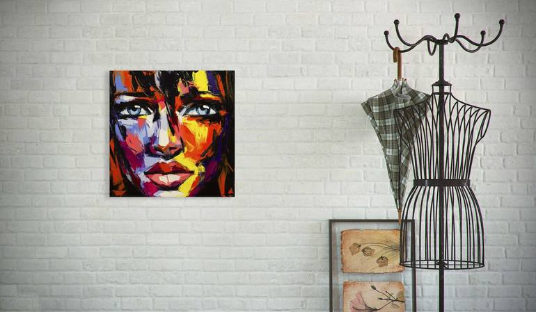 Original Abstract Portrait Painting by Lana Frey