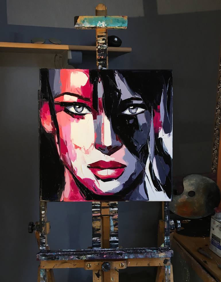 Original Pop Art Women Painting by Lana Frey