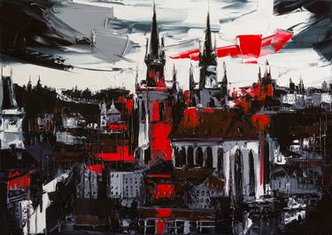 Print of Abstract Cities Paintings by Lana Frey