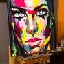 On easel