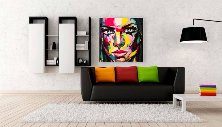 Original Abstract Portrait Painting by Lana Frey